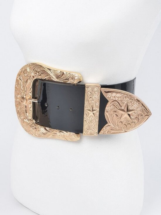 Oversized Multi Metal Waist Enamel Belt main image 9